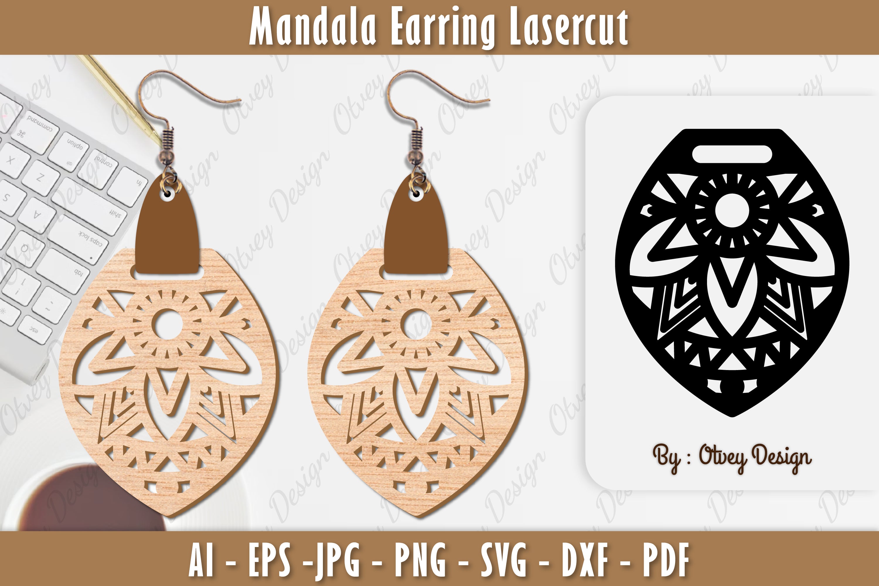 Earring Mandala SVG Bundle 41 - CraftNest - Digital Crafting and Art