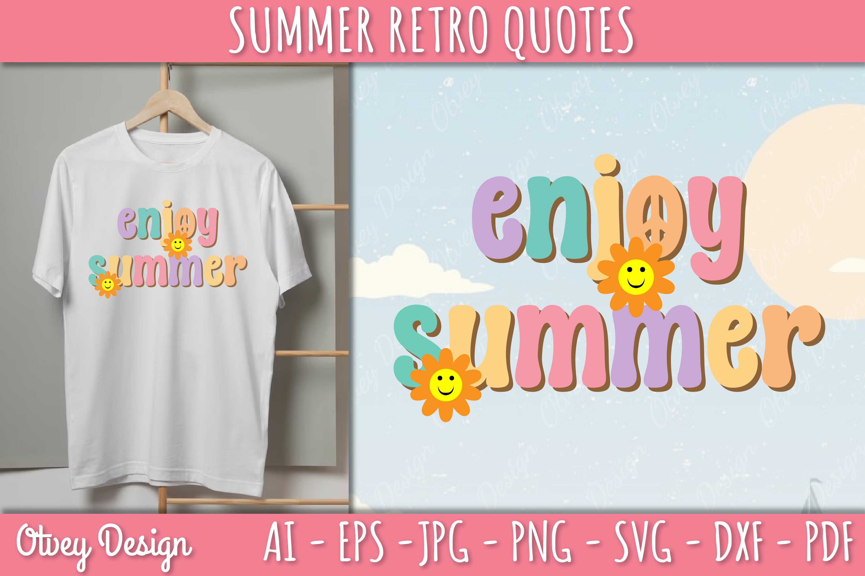 Summer Retro Quotes SVG Bundle