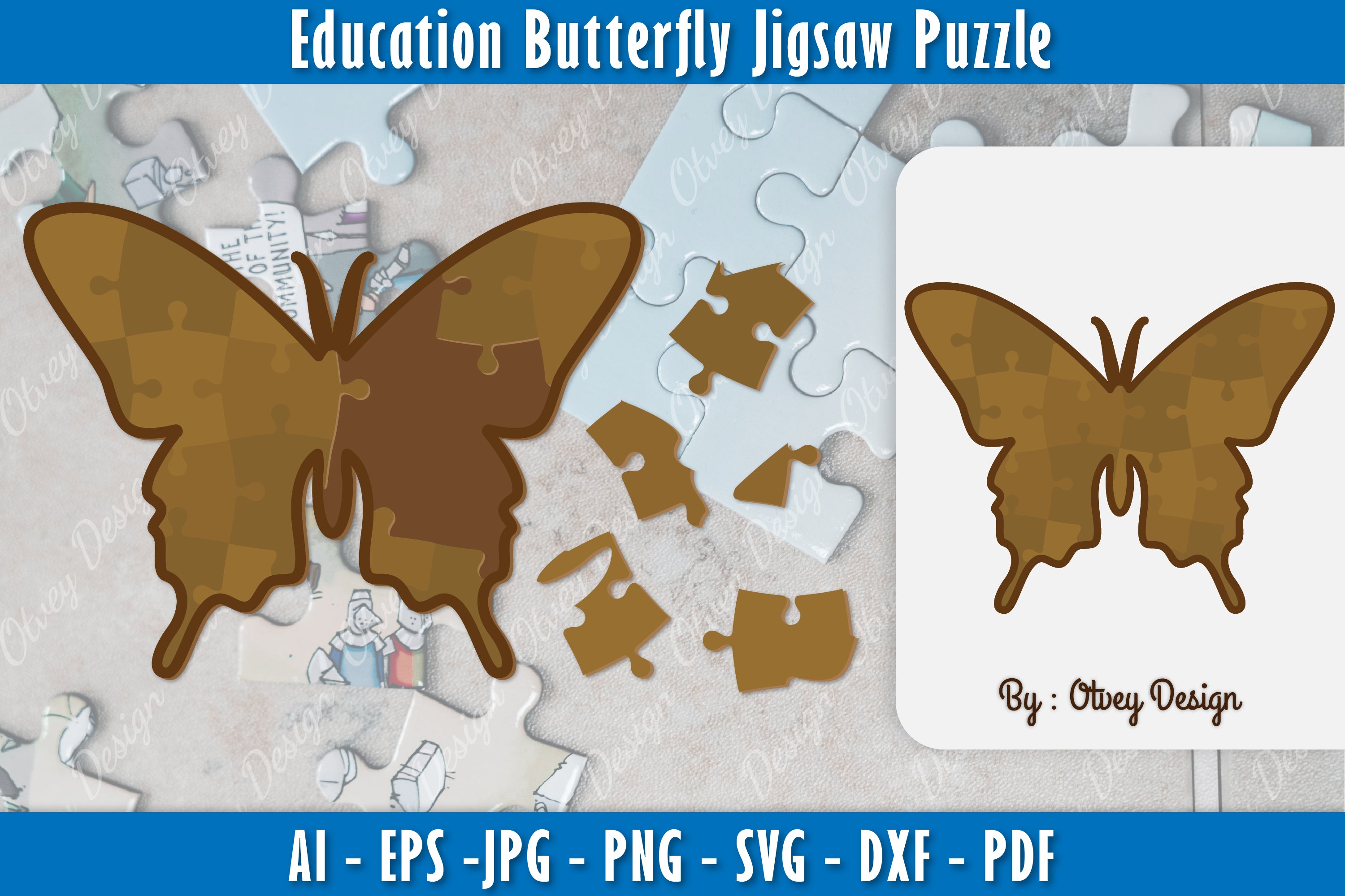 Butterfly Puzzle SVG Bundle