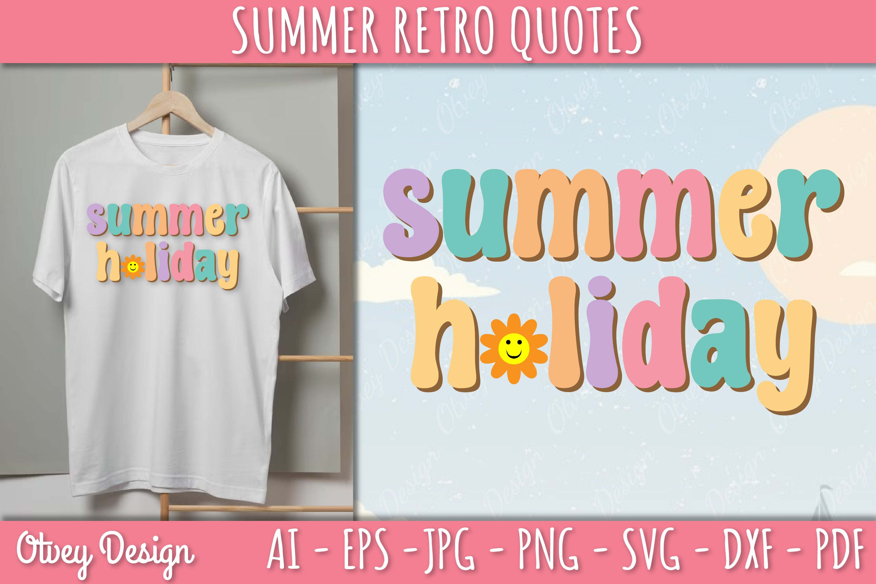 Summer Retro Quotes SVG Bundle