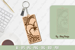 Flower Keychain Laser Cut SVG Bundle 49 - CraftNest - Digital Crafting and Art