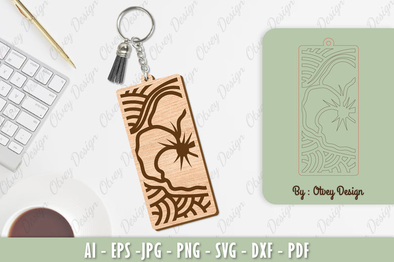Flower Keychain Laser Cut SVG Bundle 49 - CraftNest - Digital Crafting and Art