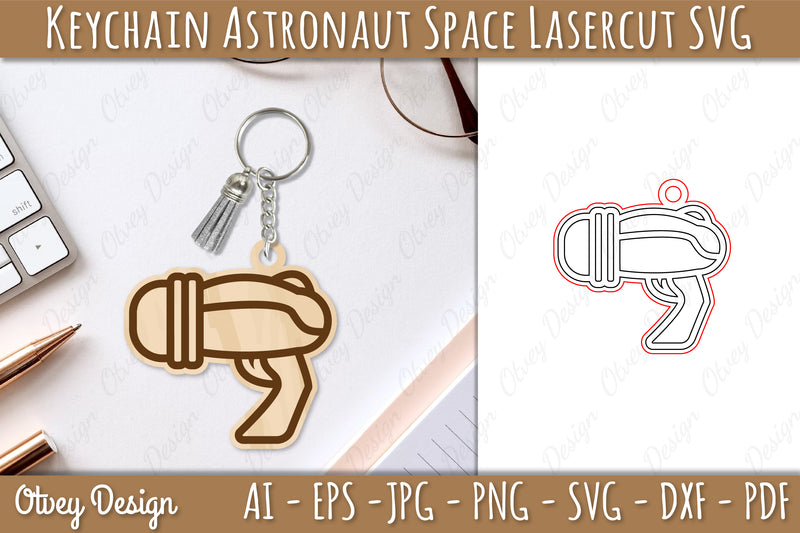 Astronaut Space Keychain Earring SVG Bundle 1 - CraftNest - Digital Crafting and Art