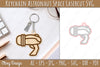 Astronaut Space Keychain Earring SVG Bundle