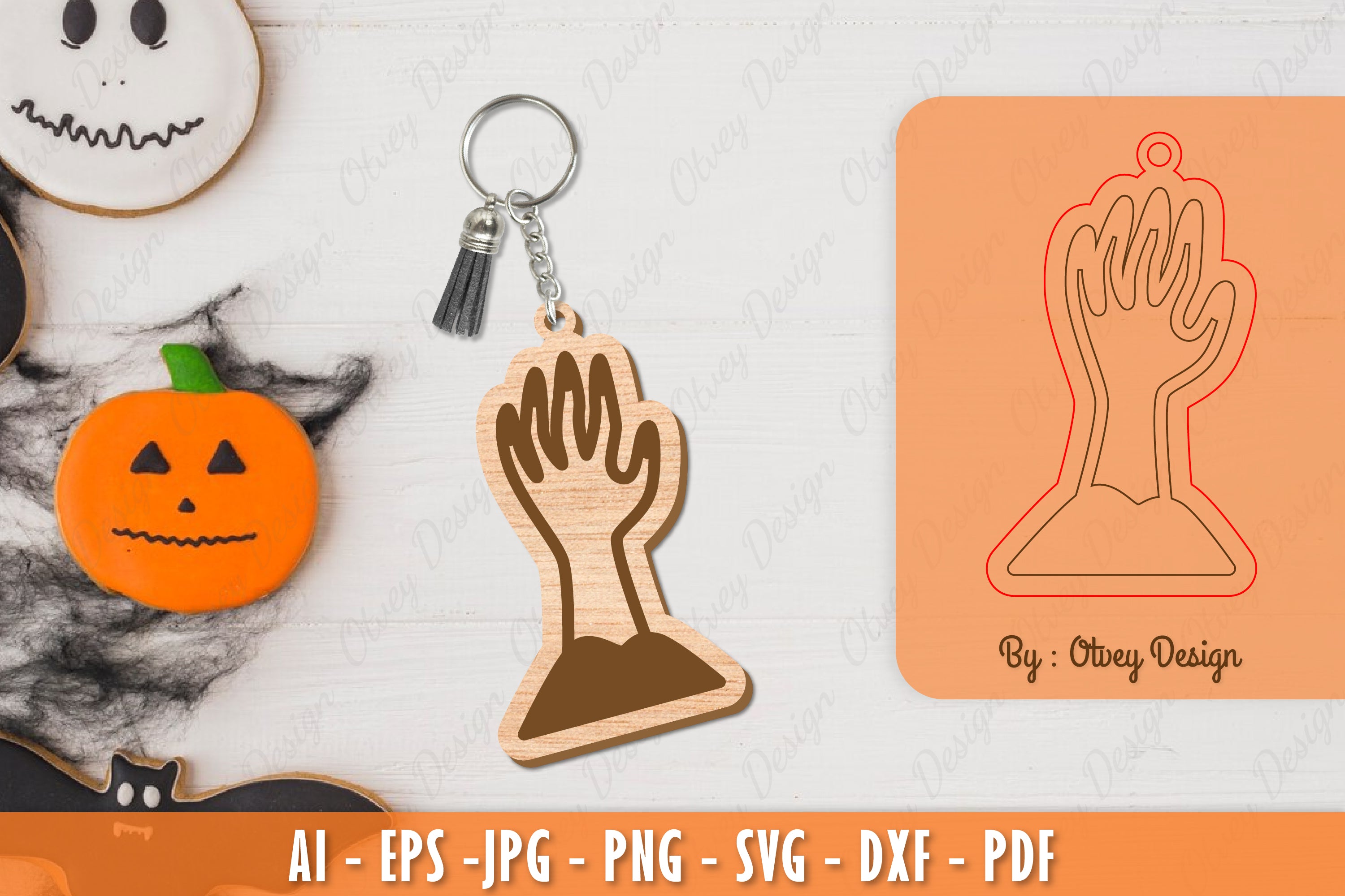 Halloween Keychain Laser Cut SVG Bundle 1 - CraftNest - Digital Crafting and Art