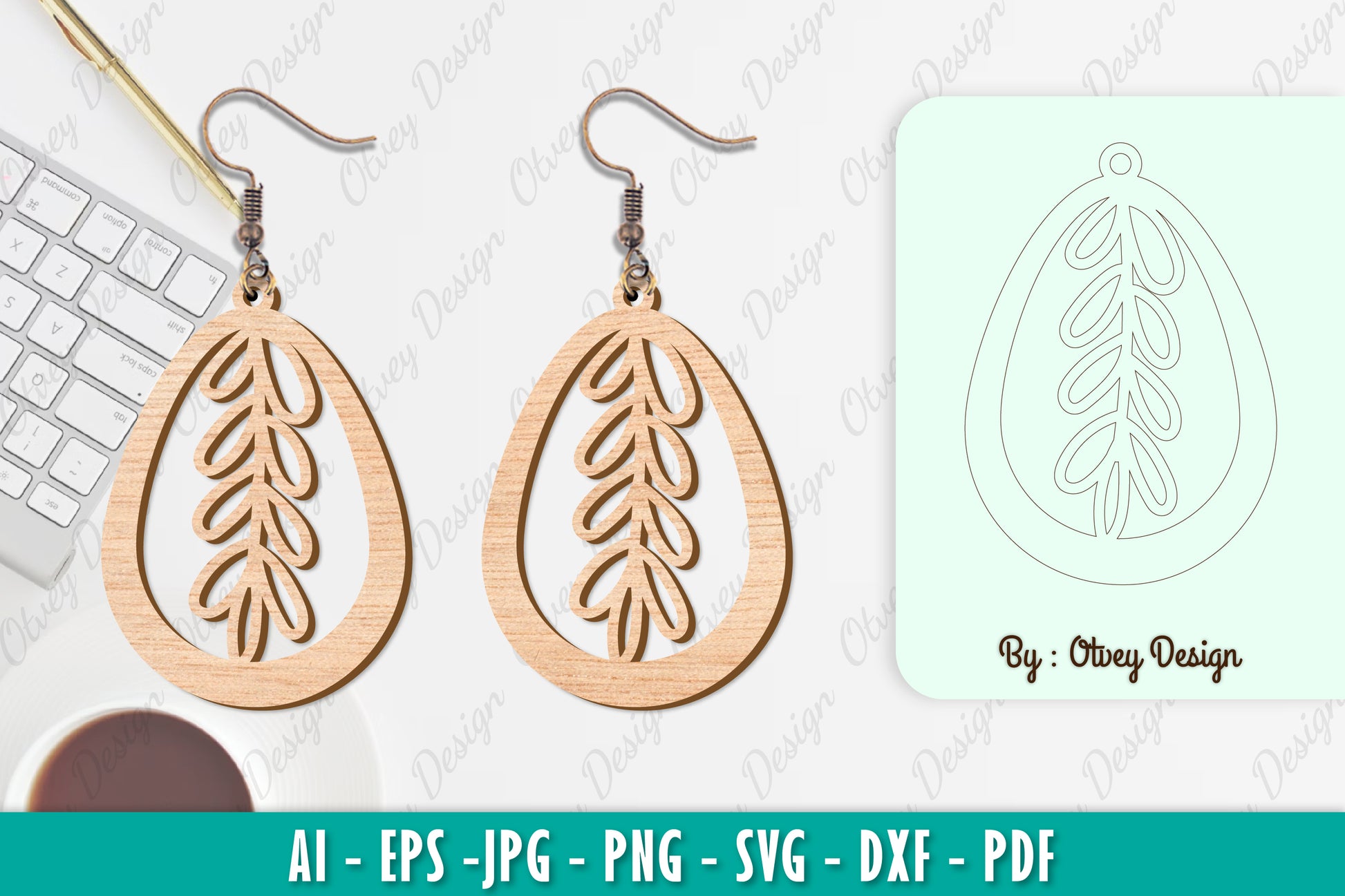 Flower Earring SVG Bundle 13 - CraftNest - Digital Crafting and Art