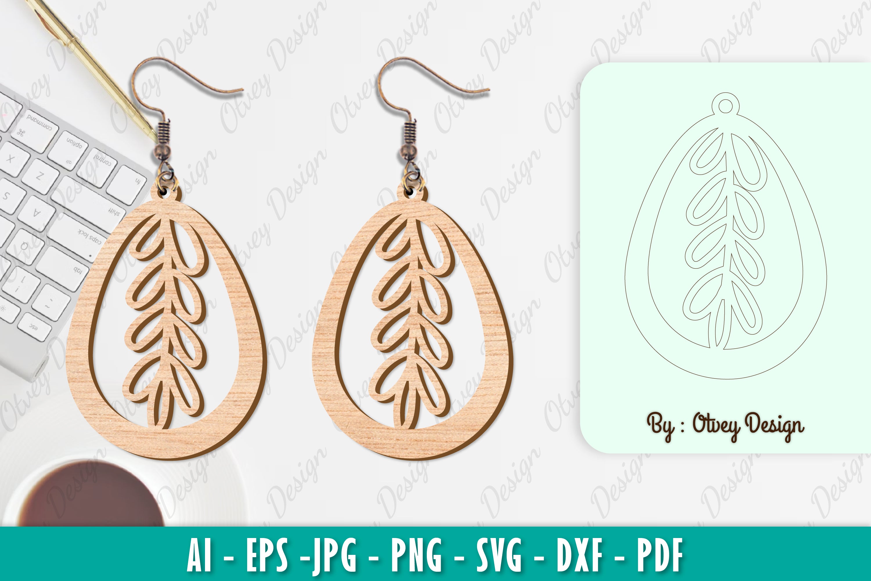 Flower Earring SVG Bundle 13 - CraftNest - Digital Crafting and Art