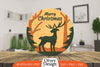 Christmas Deer Round Door Lasercut SVG Bundle