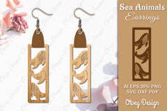 Sea Animals Earrings Laser Cut SVG Bundle 63 - CraftNest - Digital Crafting and Art