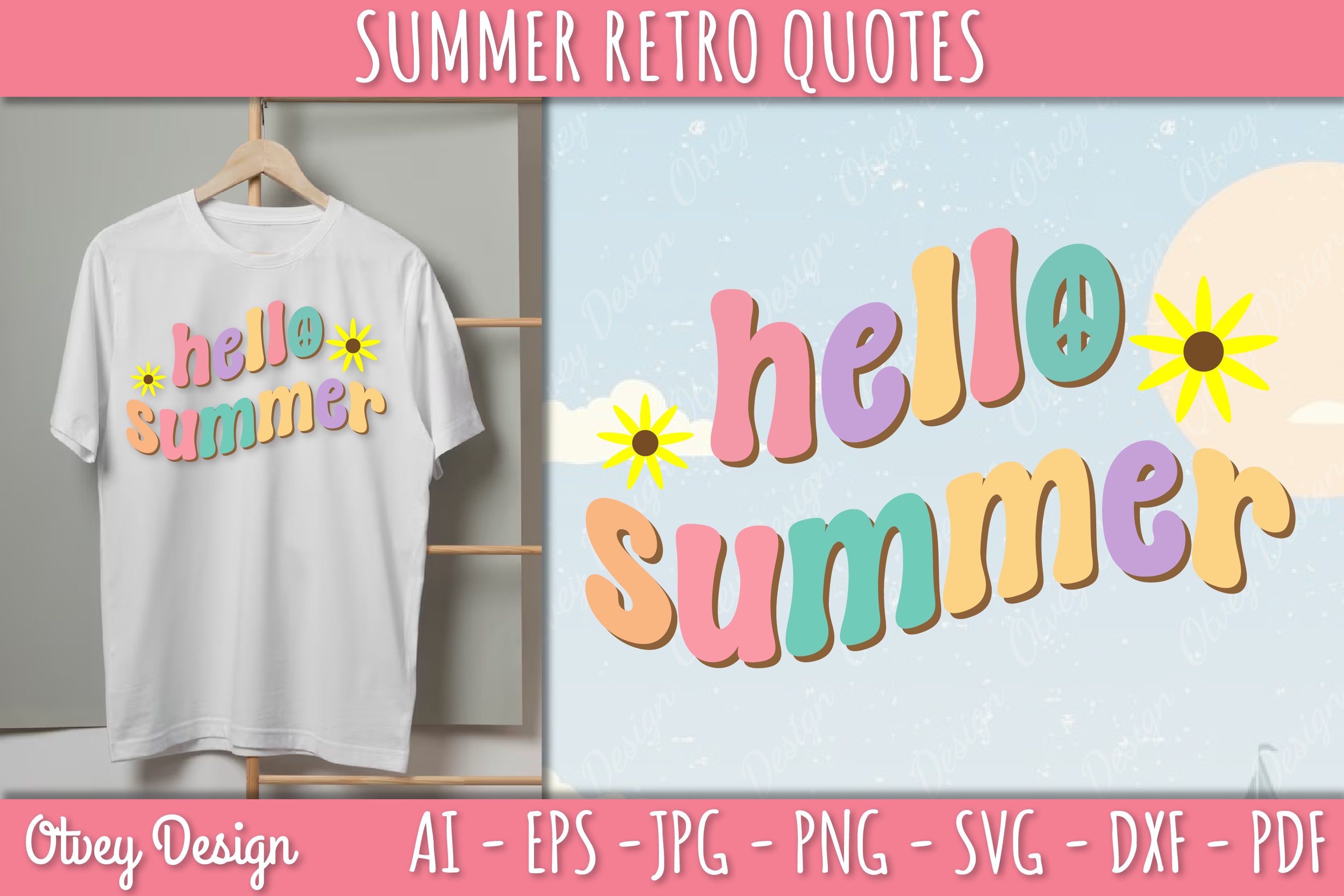 Summer Retro Quotes SVG Bundle