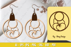Flower Earring Laser Cut SVG Bundle 41 - CraftNest - Digital Crafting and Art