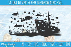 Scuba Diver Underwater World SVG Bundle 4 - CraftNest - Digital Crafting and Art