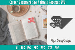 Corner Bookmark Sea Animals SVG Bundle 1 - CraftNest - Digital Crafting and Art