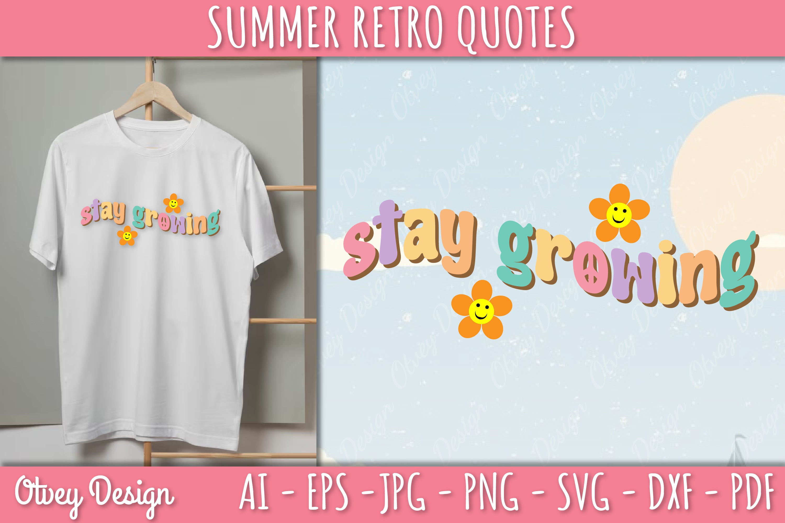 Summer Retro Quotes SVG Bundle