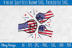 4th of July Patriotic Fist Bump SVG Bundle 4 - CraftNest - Digital Crafting and Art