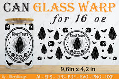 Halloween 16 oz Can Glass Wrap SVG Bundle 3 - CraftNest - Digital Crafting and Art