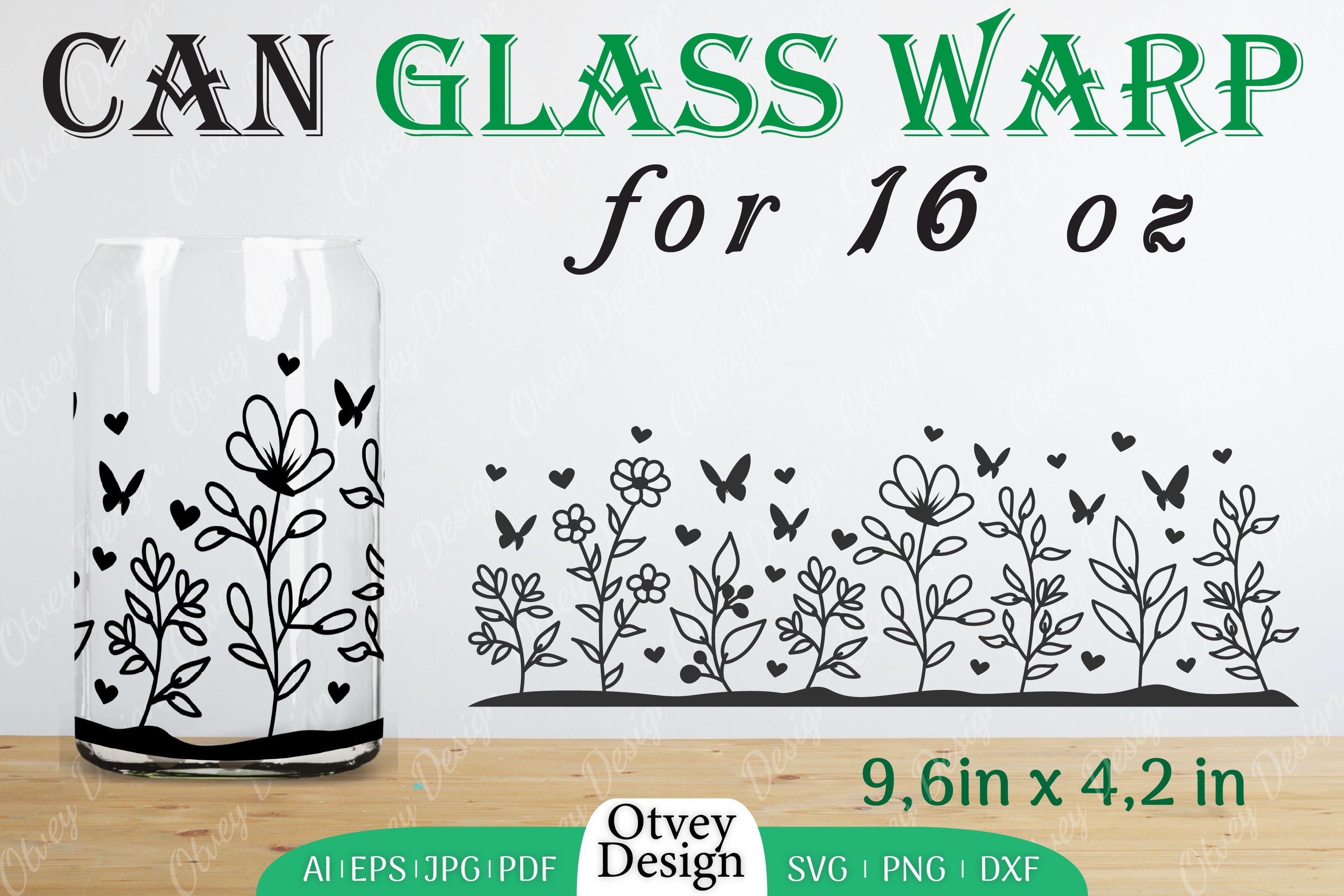 Blooming Wildflowers Can Glass 16 OZ SVG Bundle 1 - CraftNest - Digital Crafting and Art
