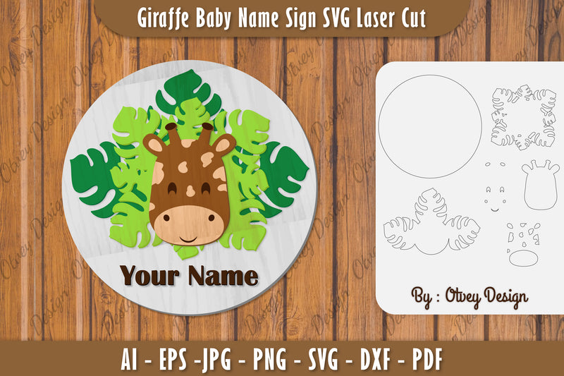 Baby Name Sign SVG Laser Cut Bundle 1 - CraftNest - Digital Crafting and Art