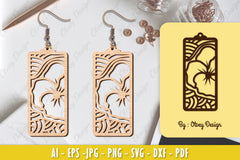 Flower Earring Laser Cut SVG Bundle 101 - CraftNest - Digital Crafting and Art
