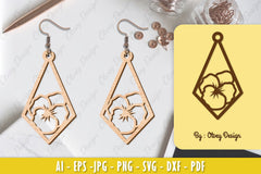 Flower Earring Laser Cut SVG Bundle 91 - CraftNest - Digital Crafting and Art