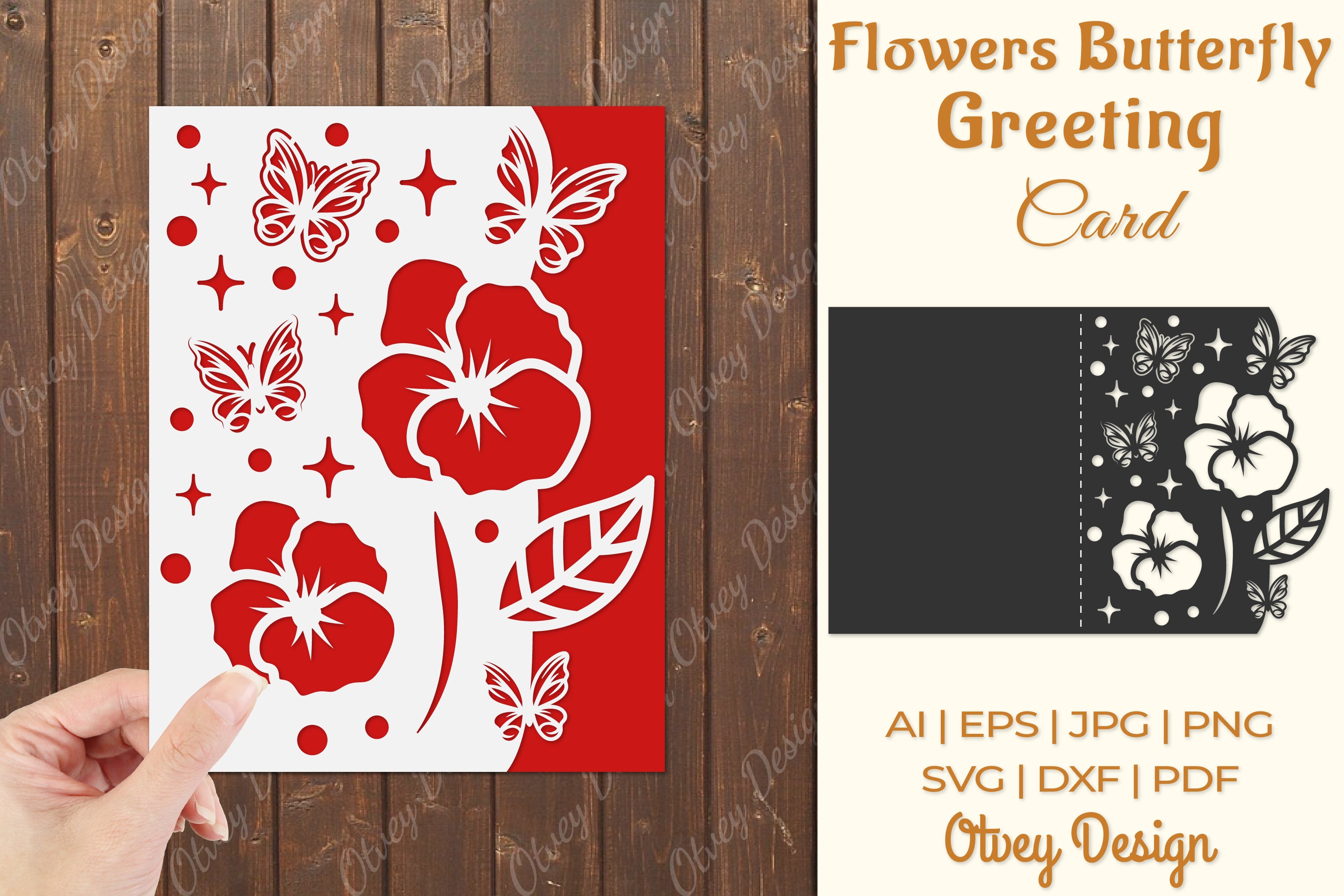 Butterfly and Flowers Card Cover Paper Cut SVG Bundle 1 - CraftNest - Digital Crafting and Art