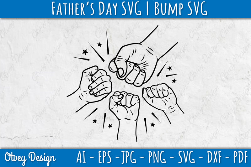 Father's Day Fist Bump SVG Bundle 8 - CraftNest - Digital Crafting and Art