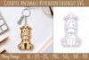 Giraffe Animal Keychain SVG Bundle
