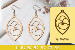 Flower Earring Laser Cut SVG Bundle 11 - CraftNest - Digital Crafting and Art