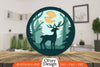 Christmas Deer 3D Round Layered Lasercut SVG Bundle