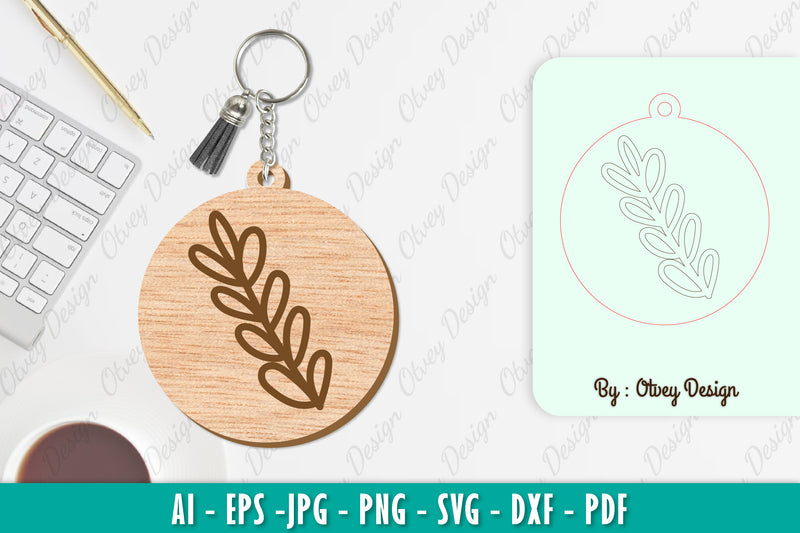 Flower Keychain SVG Bundle 25 - CraftNest - Digital Crafting and Art