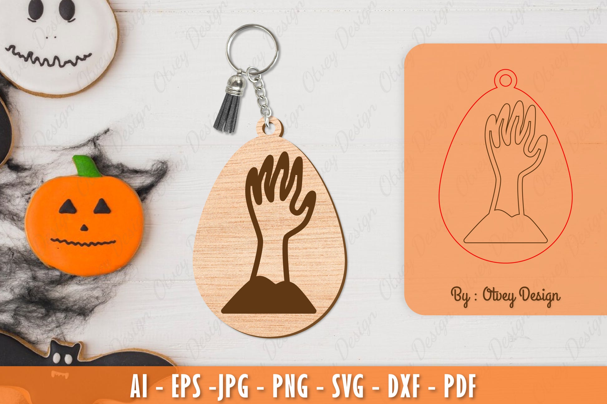 Halloween Keychain Laser Cut SVG Bundle 56 - CraftNest - Digital Crafting and Art