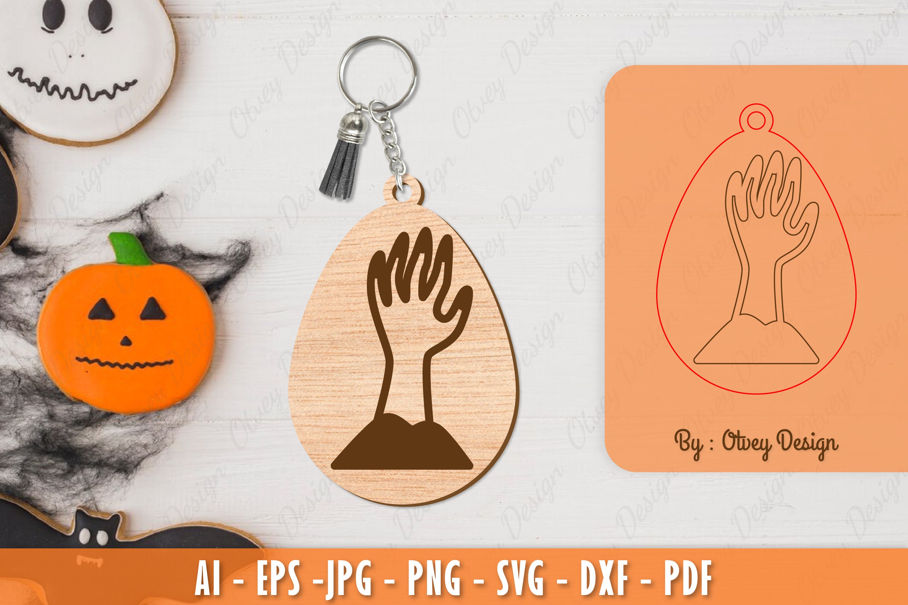 Halloween Keychain Laser Cut SVG Bundle 56 - CraftNest - Digital Crafting and Art