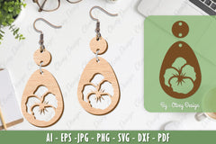 Flower Earrings Laser Cut SVG Bundle 21 - CraftNest - Digital Crafting and Art