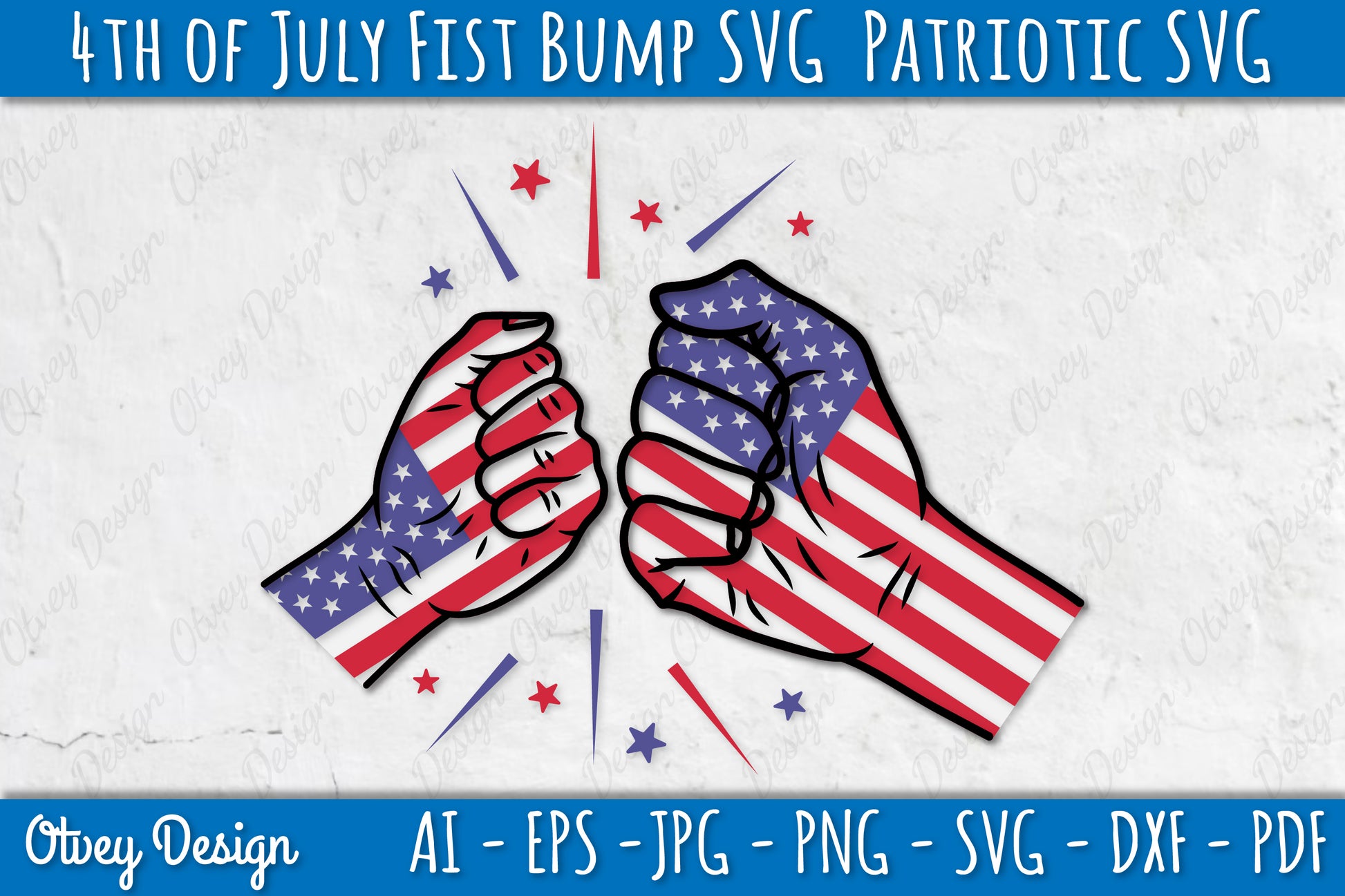 4th of July Patriotic Fist Bump SVG Bundle 2 - CraftNest - Digital Crafting and Art