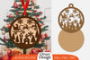 Ornament Christmas Santa Sleigh Lasercut SVG Bundle