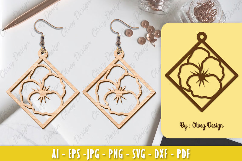 Flower Earring Laser Cut SVG Bundle 1 - CraftNest - Digital Crafting and Art