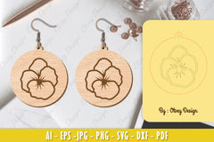 Flower Earring Laser Cut SVG Bundle 21 - CraftNest - Digital Crafting and Art