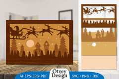 Christmas Santa Sleigh Lasercut SVG Bundle 1 - CraftNest - Digital Crafting and Art