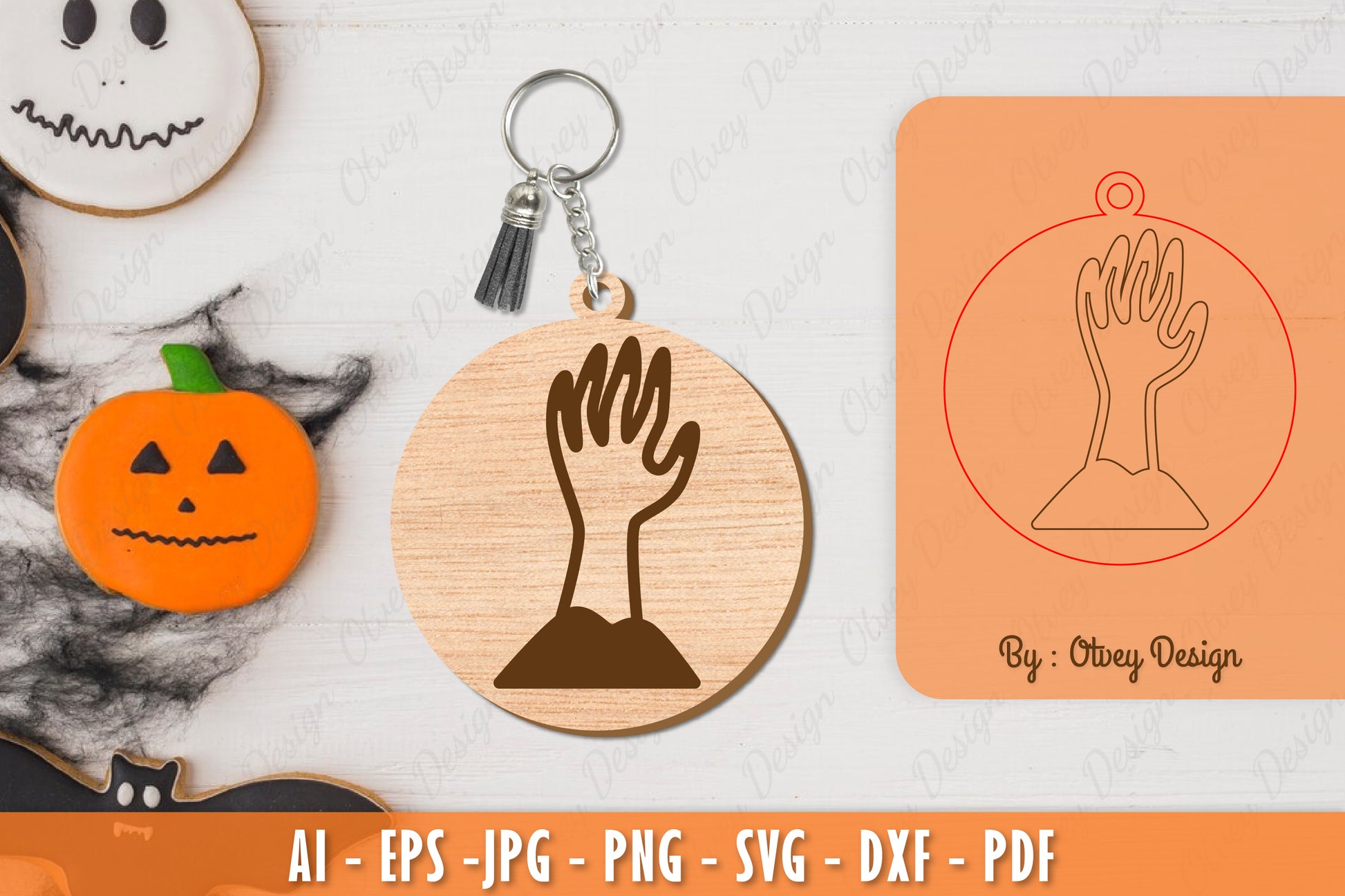 Halloween Keychain Laser Cut SVG Bundle 23 - CraftNest - Digital Crafting and Art