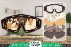 Ski Scene Layered Wall Art SVG Bundle - CraftNest - Digital Crafting and Art