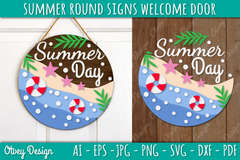 Summer Welcome Door Hangers SVG Bundle 2 - CraftNest - Digital Crafting and Art