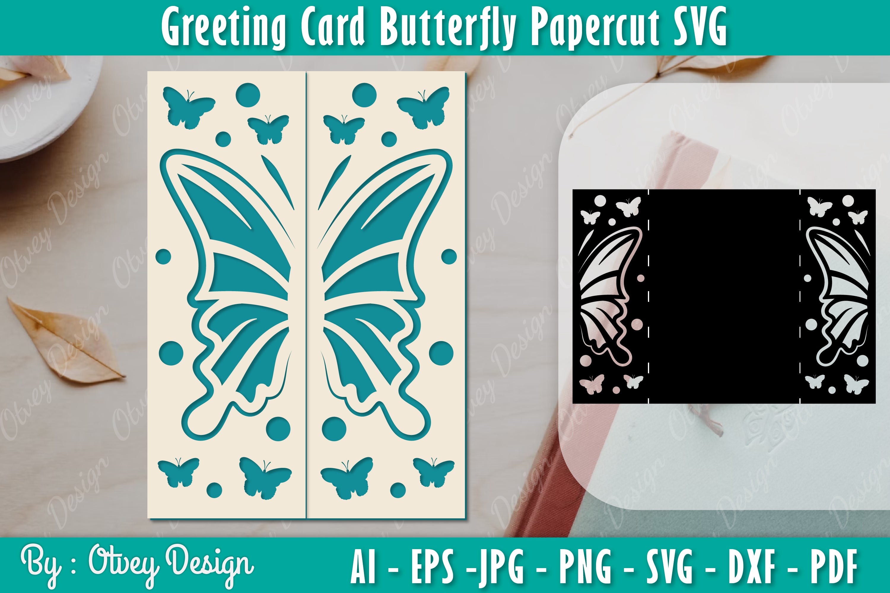 Greeting Card Butterfly SVG Bundle 1 - CraftNest - Digital Crafting and Art