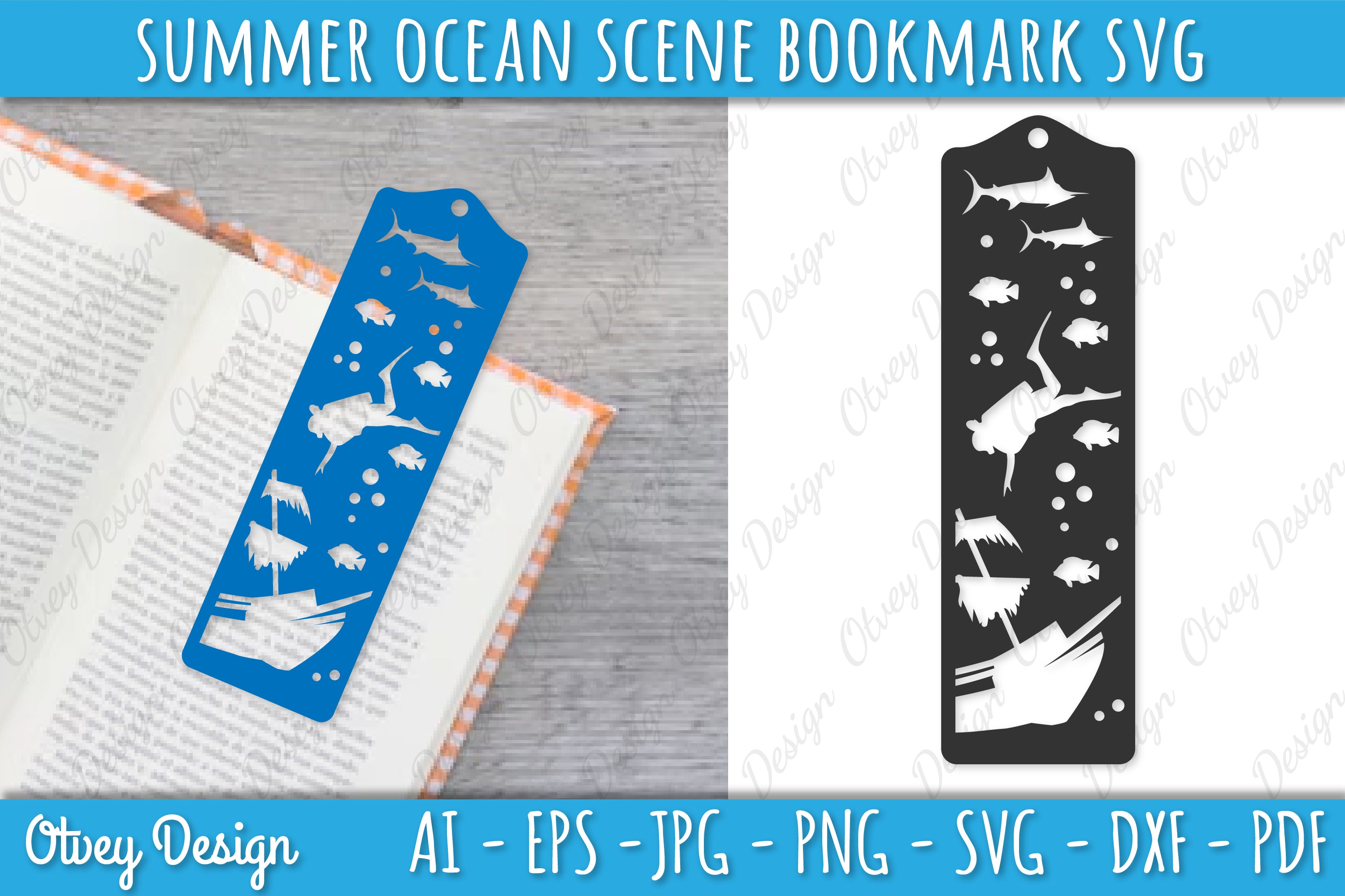 Summer Beach Bookmark SVG Bundle 1 - CraftNest - Digital Crafting and Art