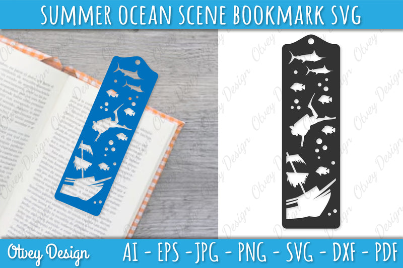 Summer Beach Bookmark SVG Bundle 1 - CraftNest - Digital Crafting and Art