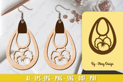 Flower Earring Laser Cut SVG Bundle 51 - CraftNest - Digital Crafting and Art