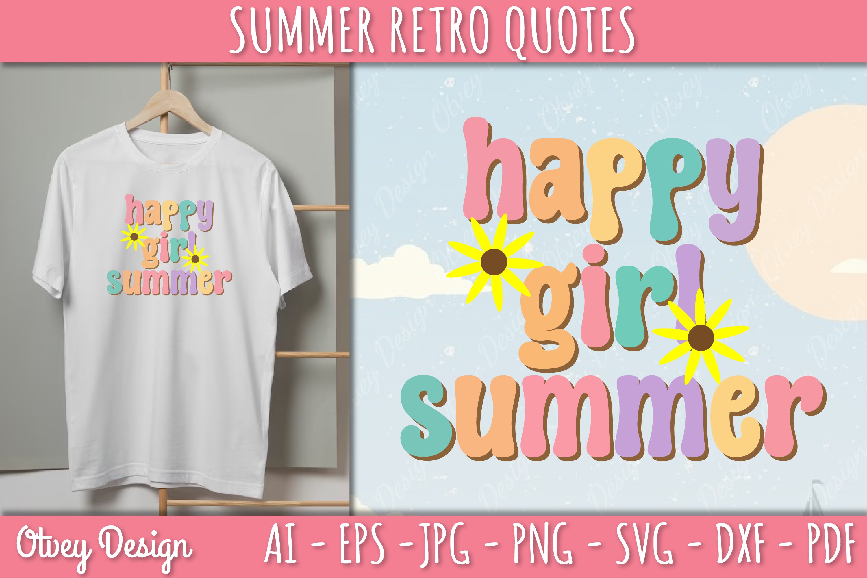 Summer Retro Quotes SVG Bundle