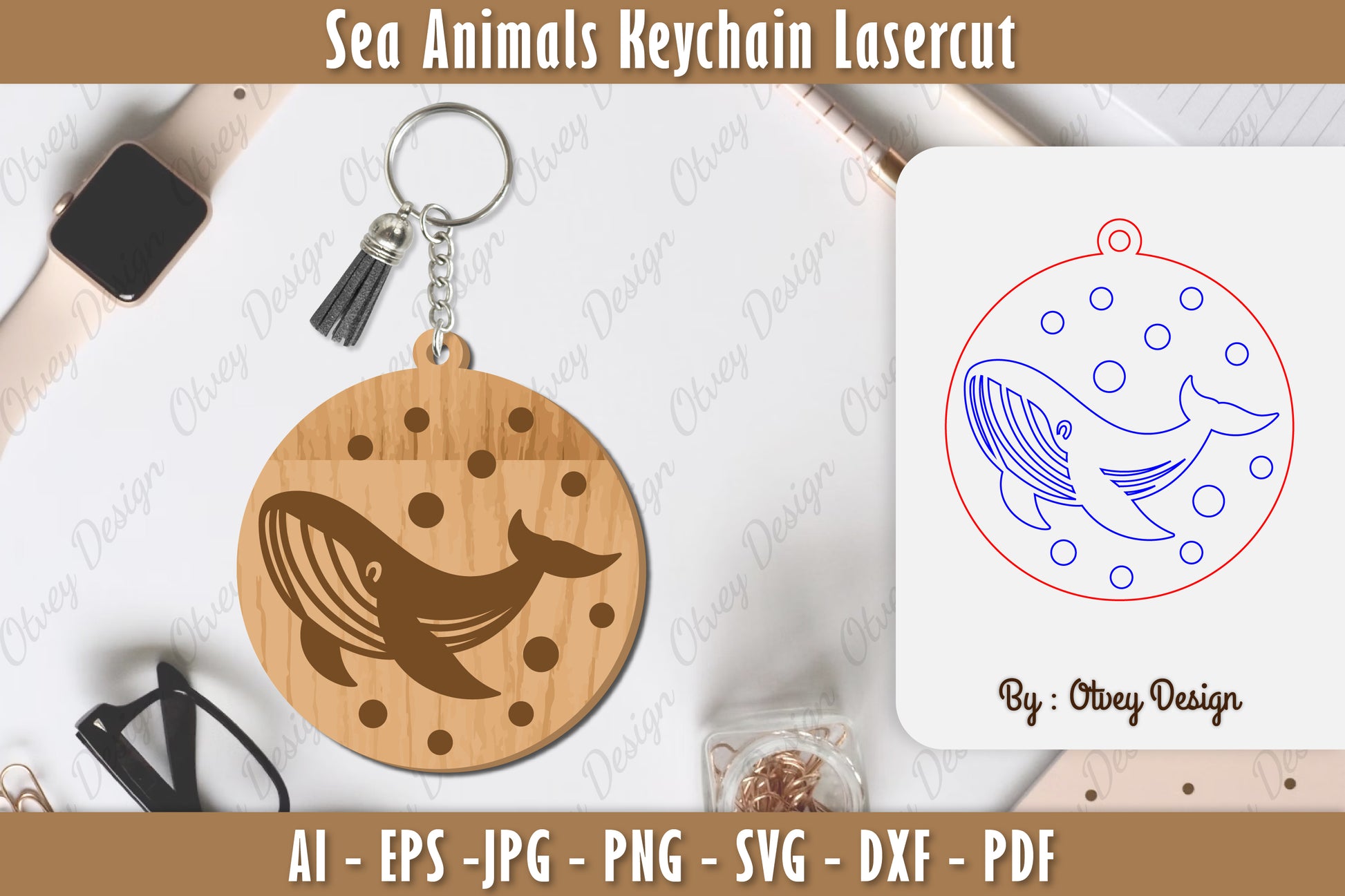Keychain Sea Animals Laser Cut SVG Bundle 13 - CraftNest - Digital Crafting and Art