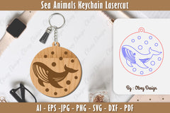 Keychain Sea Animals Laser Cut SVG Bundle 13 - CraftNest - Digital Crafting and Art