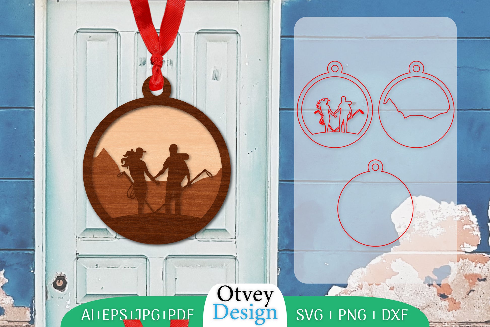 Hiking Couple Welcome Round Sign SVG Bundle 1 - CraftNest - Digital Crafting and Art