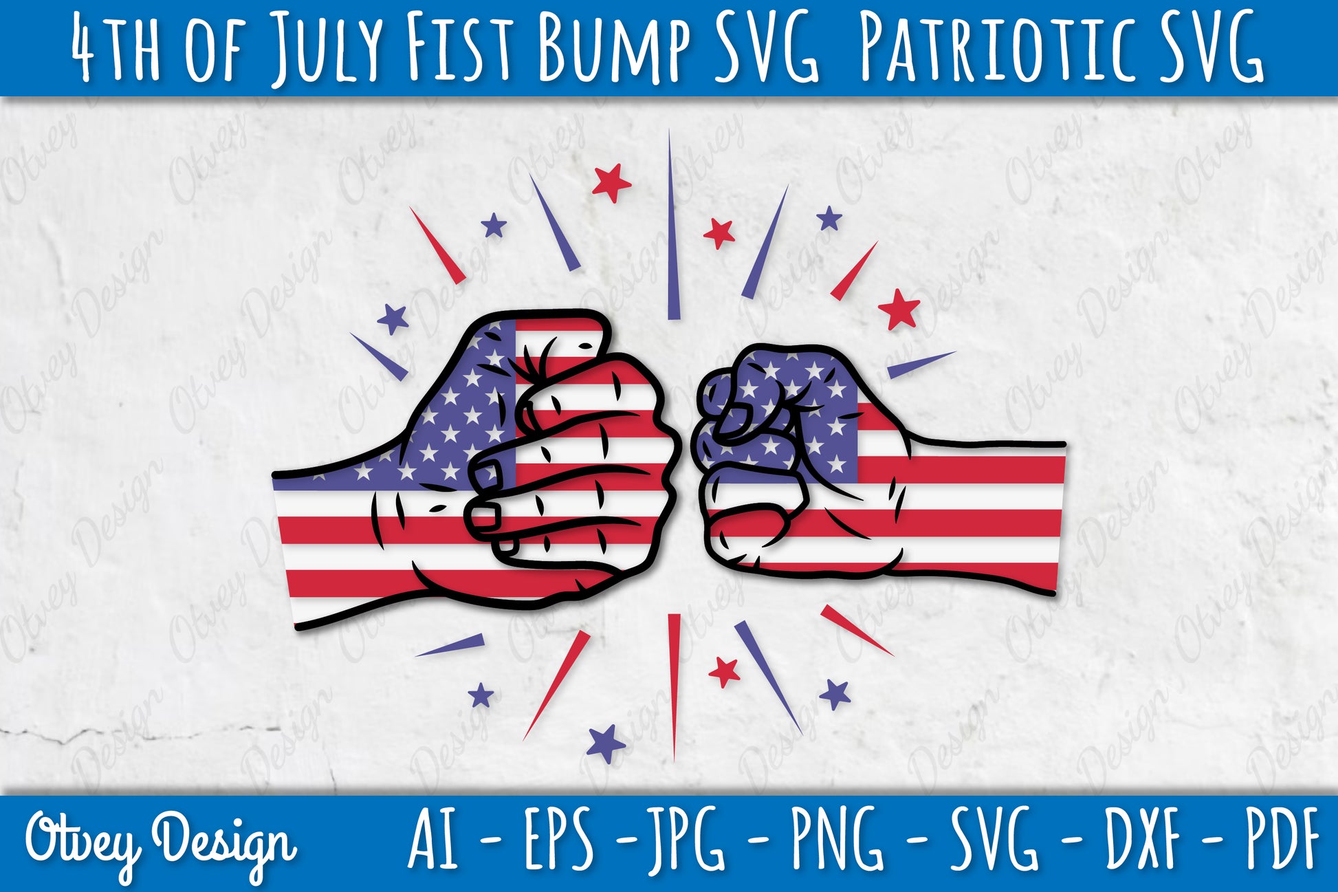 4th of July Patriotic Fist Bump SVG Bundle 1 - CraftNest - Digital Crafting and Art